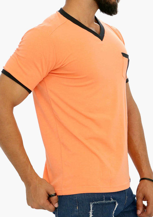 Men's AQ V-Neck Short Sleeve T-Shirt